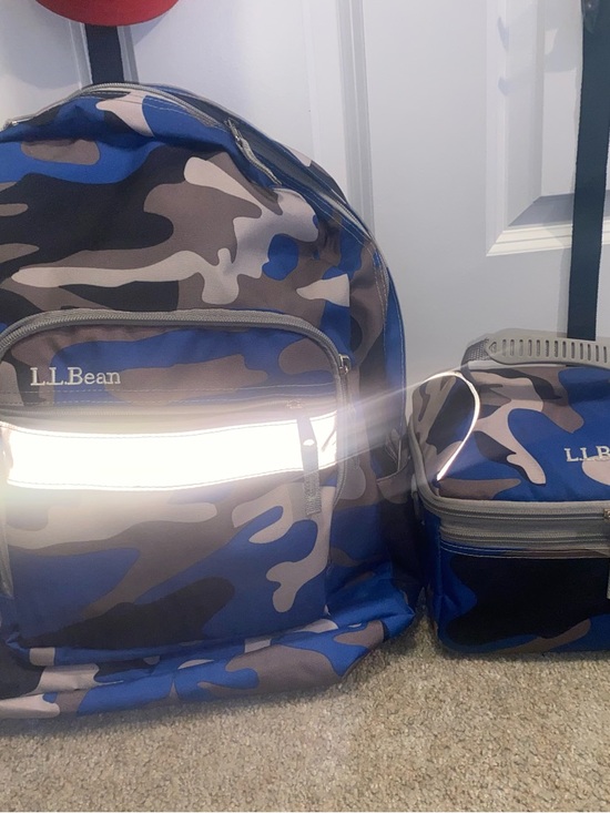 L.L. Bean Other - L.L. Bean Blue Camo Backpack & Lunch box